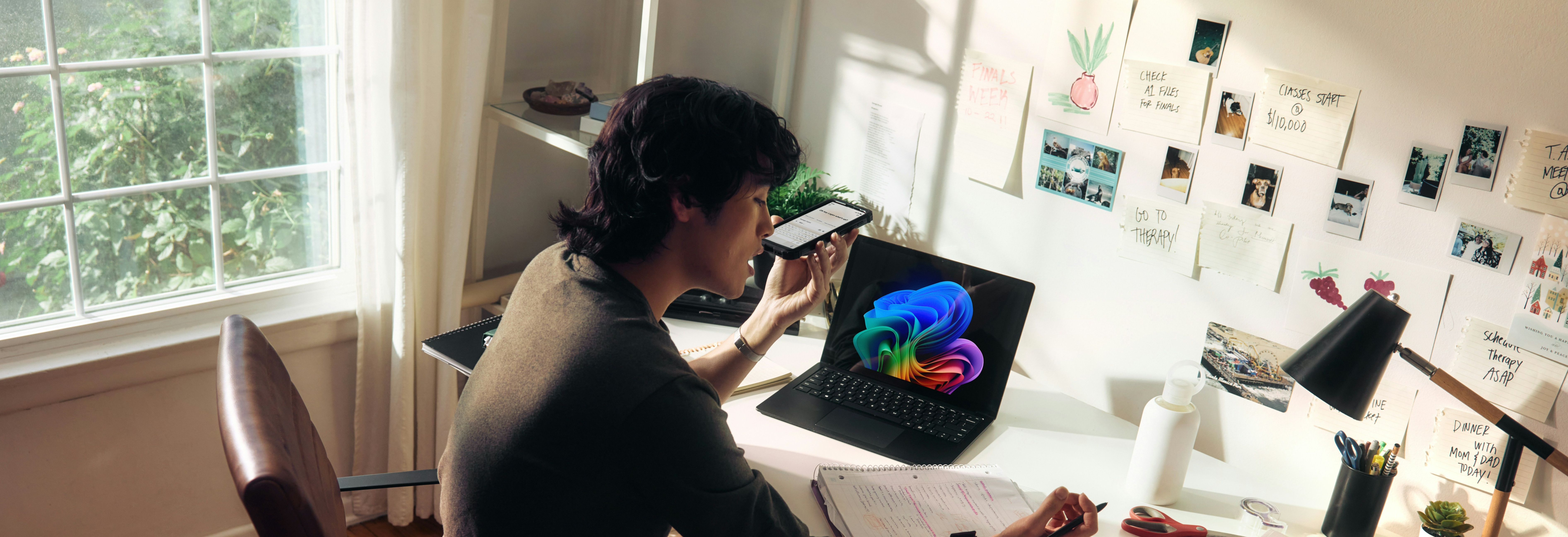 A researcher reviewing AI-assisted transcript clusters